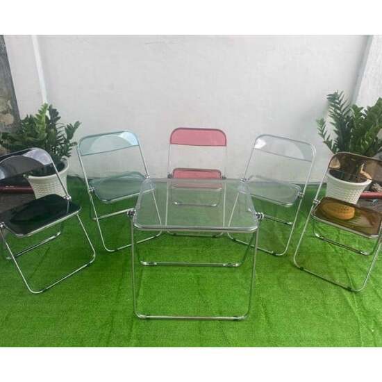 Ghế cafe xếp trong suốt nhập khẩu giá rẽ AG-18
