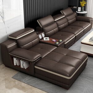 Sofa da góc L cao cấp AG-67