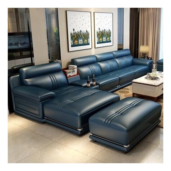Sofa da góc L cao cấp AG024