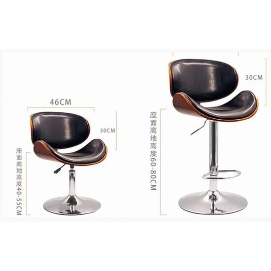 Ghế bar chân sắt mạ mặt nệm bọc da AG38