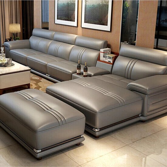 Sofa da góc L cao cấp AG024