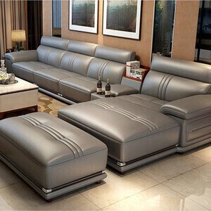 Sofa da góc L cao cấp AG024