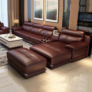 Sofa da góc L cao cấp AG024