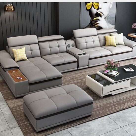 Ghế sofa da góc L Cao Cấp AG-31