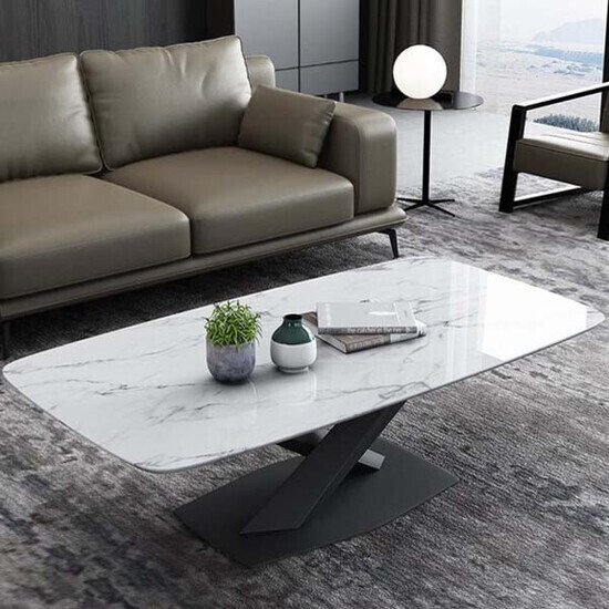 Bàn Trà Sofa Chân X Mặt Đá AG70