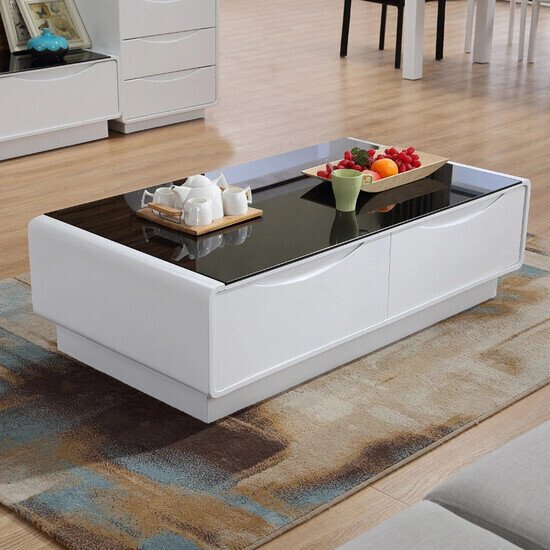 Bàn Kính Sofa Hộp Hai Ngăn AG74