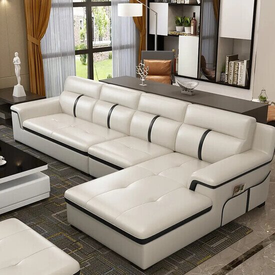 Sofa da góc L cao cấp AG-21