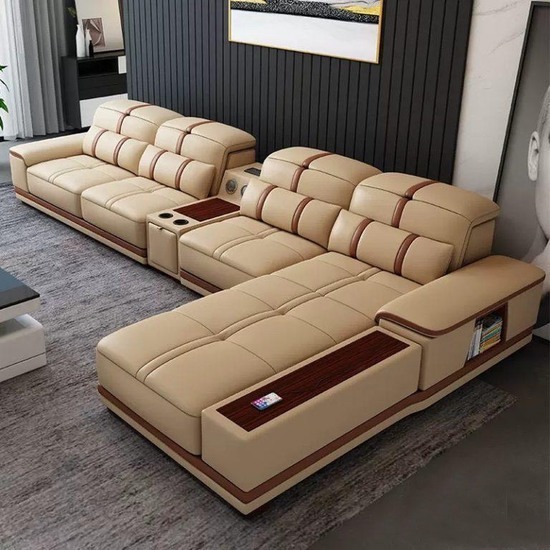 Sofa da góc L cao cấp AG025