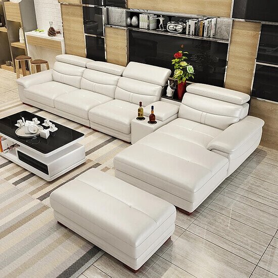 Ghế sofa da góc L cao cấp AG-64