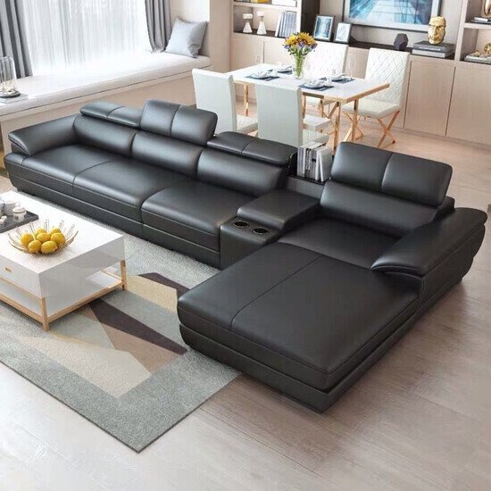 Ghế sofa da góc L cao cấp AG-74