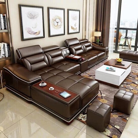 Sofa da góc L AG-71