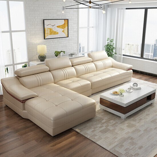 Sofa da L cao cấp AG-19