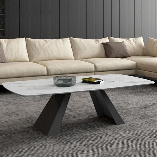 Bàn Trà Sofa Chân V Mặt Đá AG69