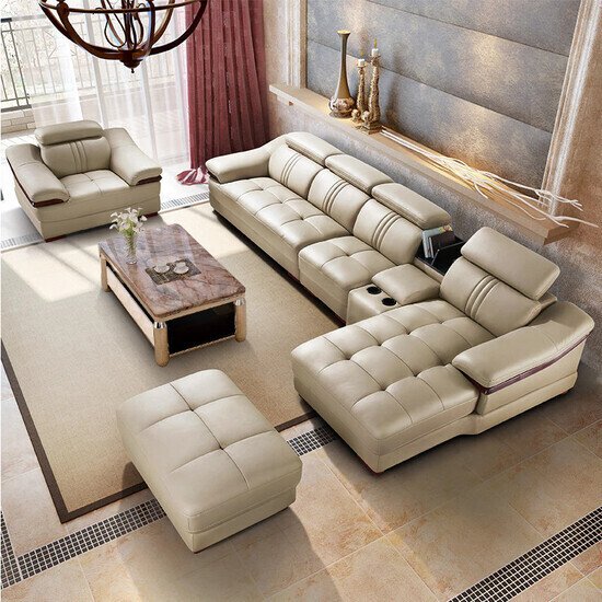Sofa da L cao cấp AG-19