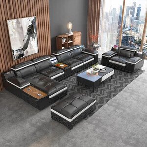 Sofa da cao cấp góc L AG-17