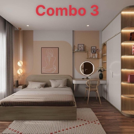 Combo giường tủ 3