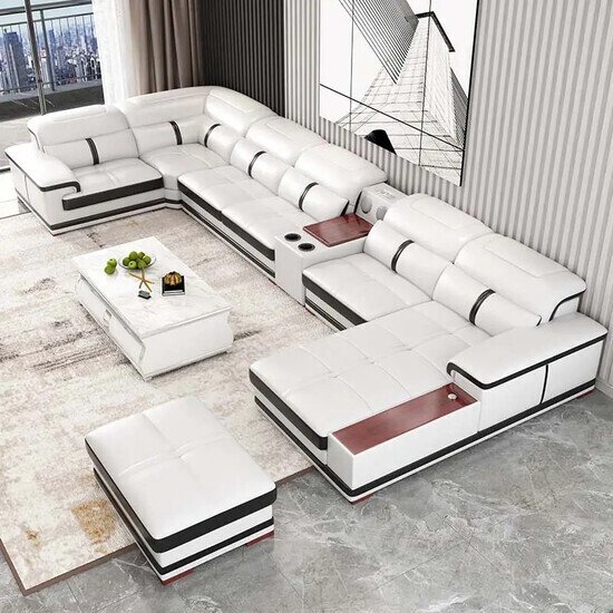 Ghế sofa da góc L Cao Cấp AG-30
