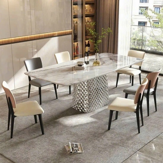 Bàn ăn mặt đá cao cấp AG23