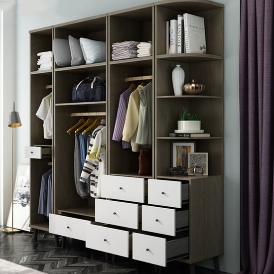 Combo 2 tủ quần áo gỗ công nghiệp kiểu dáng hiện đại AG-5210