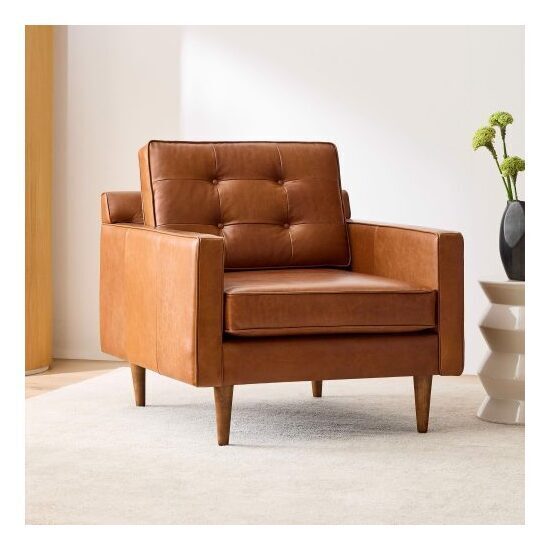 Ghế sofa đơn màu da bò AG59