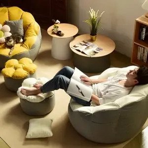 Ghế lười hạt xốp cúc họa mi siêu dễ thương (kèm hạt xốp)