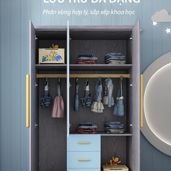 Tủ quần áo tối giản kiểu dáng hiện đại AG-5214