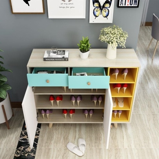 Tủ giày dép gỗ mdf Bắc Âu thời trang AG04