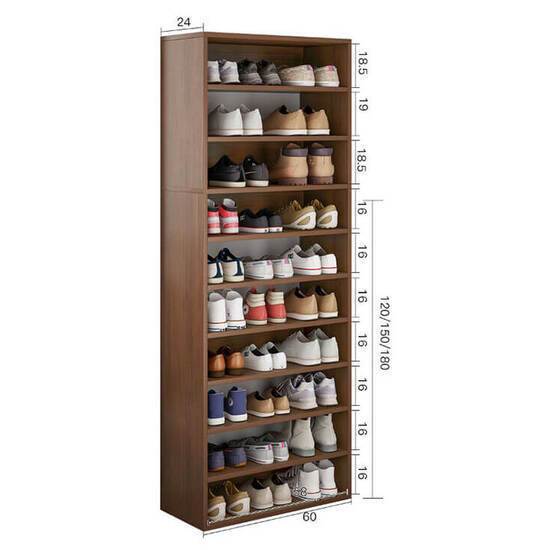 Tủ giày gỗ MDF dáng cao nhiều ngăn tiện dụng AG12