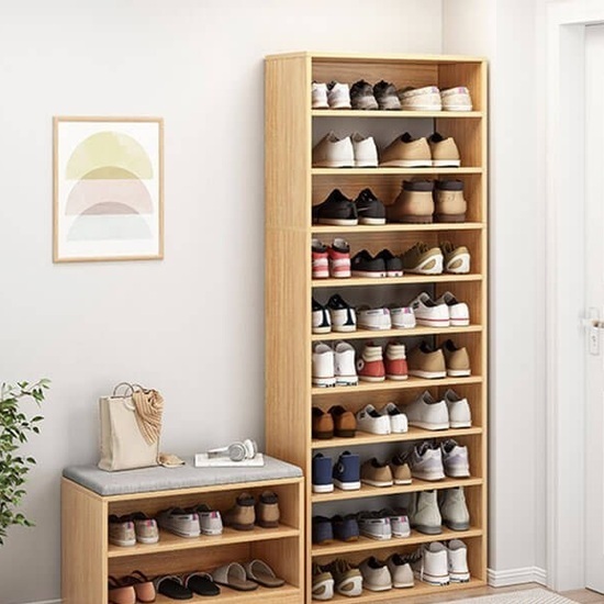Tủ giày gỗ MDF dáng cao nhiều ngăn tiện dụng AG12