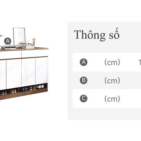 Tủ giày thiết kế hiện đại bằng gỗ MDF AG13