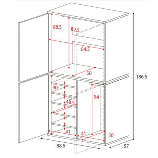 Tủ lưu trữ đồ, tủ quần áo gỗ công nghiệp AG-5215