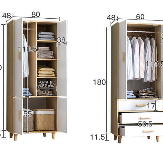 Tủ quần áo bằng gỗ công nghiệp thiết kế hiện đại AG-5205