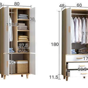 Tủ quần áo bằng gỗ công nghiệp thiết kế hiện đại AG-5205
