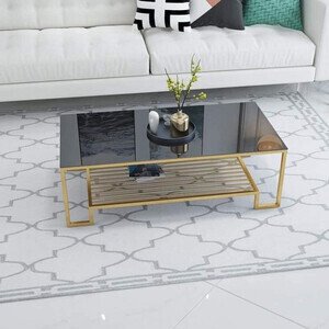 Bàn Sofa 2 Tầng Mặt Kính A85