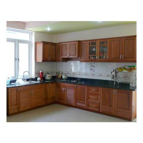 Mẫu Tủ Bếp Hiện Đại Gỗ gõ đỏ AG 014