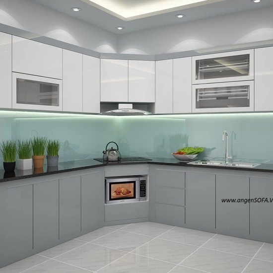 Tủ bếp giá rẽ thiết kế đa năng AG55