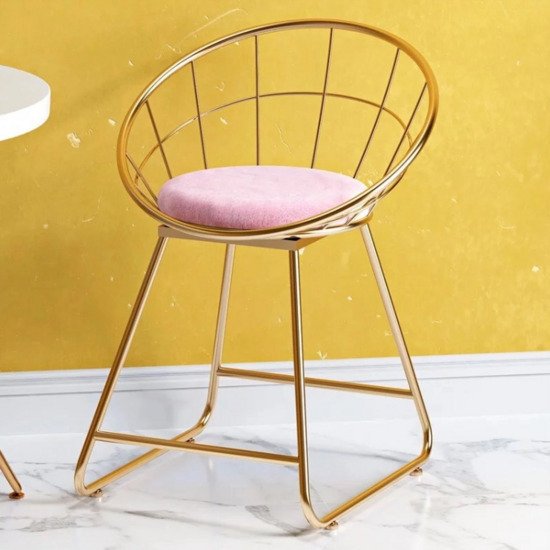 Ghế cafe sắt mạ vàng G19