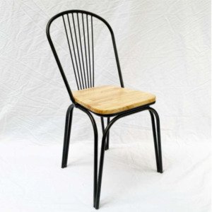 Ghế sắt mặt gỗ AG23