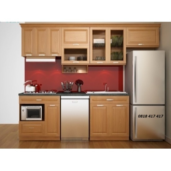 Mẫu Tủ Bếp Gỗ Tự Nhiên Hiện Đại AG 030