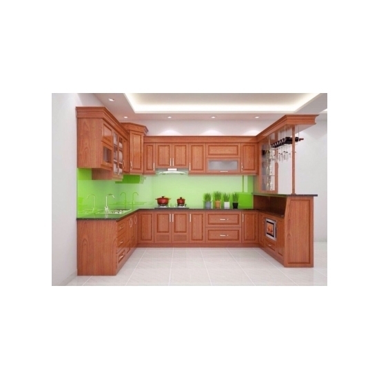 Mẫu Tủ Bếp Hiện Đại Gỗ gõ đỏ Nam Phi AG 017