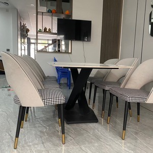 Bàn ăn mặt đá 6 ghế collins AG-10