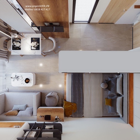 Nội thất căn hộ studio nhà bè