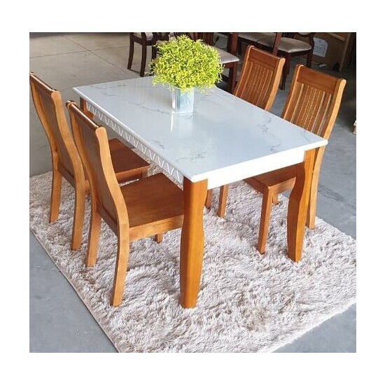 BỘ BÀN ĂN MẶT ĐÁ NHẬP KHẨU 1m3 – 4 GHẾ AG-104