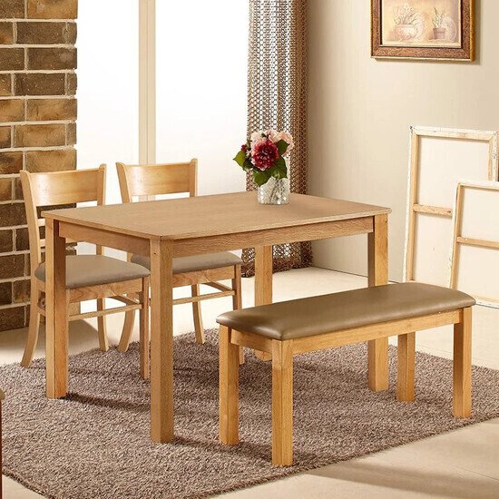 Bàn Ăn Cabin 2 Ghế Đơn Kèm Băng Dài