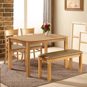 Bàn Ăn Cabin 2 Ghế Đơn Kèm Băng Dài