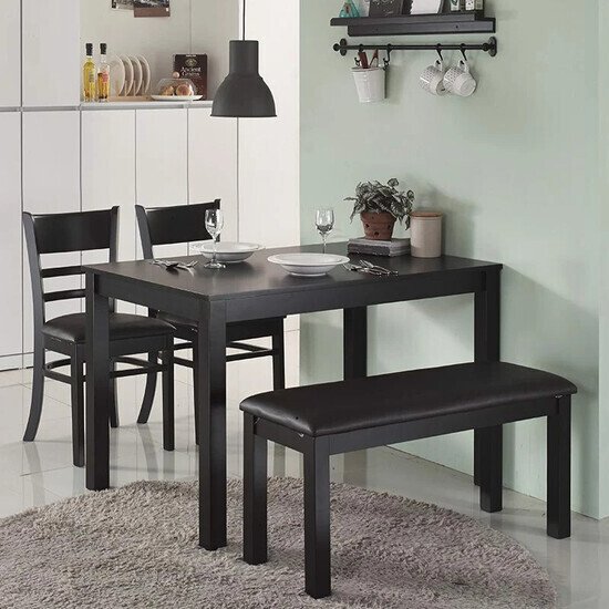 Bàn Ăn Cabin 2 Ghế Đơn Kèm Băng Dài