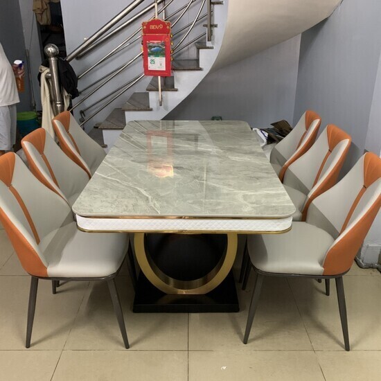 Bộ Bàn Ăn Mặt đá Luxury 6 Ghế Yatoro AG-118