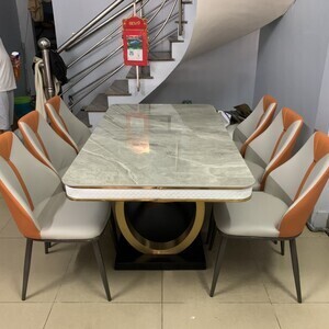 Bộ Bàn Ăn Mặt đá Luxury 6 Ghế Yatoro AG-118