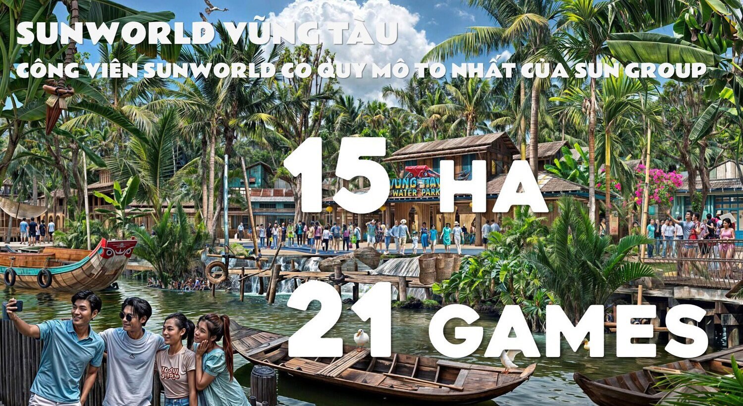 Công viên nước có quy mô 15 ha