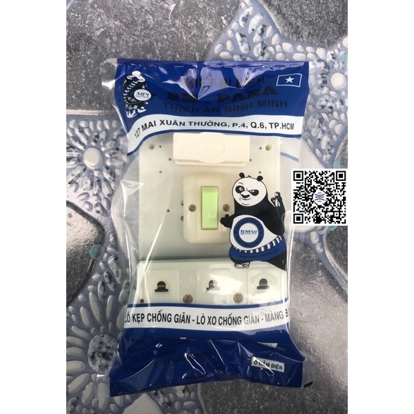 Táp lô Thái 5 ổ đa năng có lò xo chống giãn 1 công tắc (ổ có màng bảo vệ)